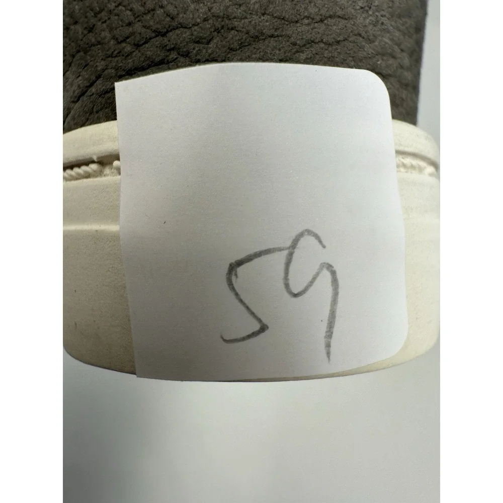 Caslon Soft Gray‎ Leather Wedge Sneakers Shoes Side Zip Laces SZ 9M